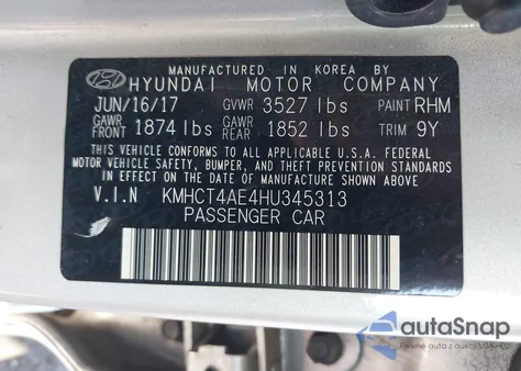 2017 Hyundai Accent Se из США, поврежденный, VIN KMHCT4AE4HU345313